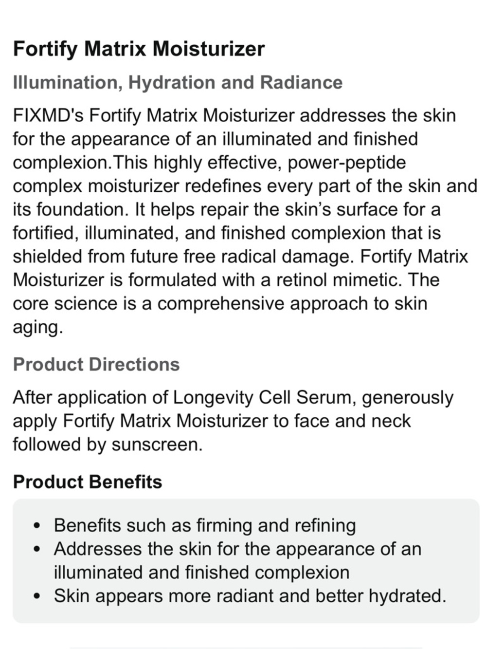 FIX MD Fortify Matrix Moisturizer NEW - Picture 7 of 8